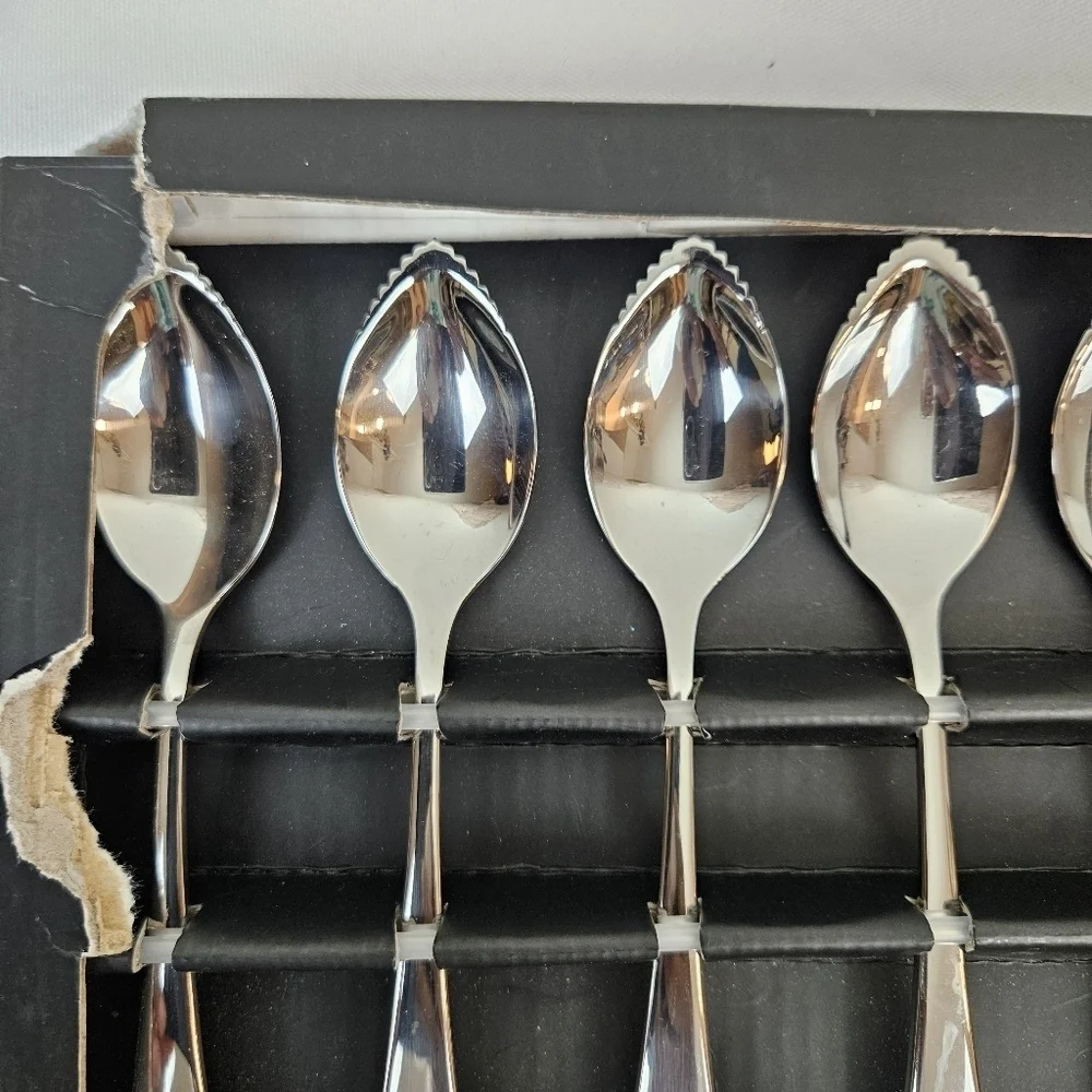 GORHAM Meredith set of 6 Grapefruit Spoons Stainless Flatware